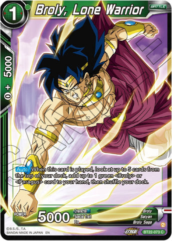 Broly, Lone Warrior (BT22-073) [Critical Blow]