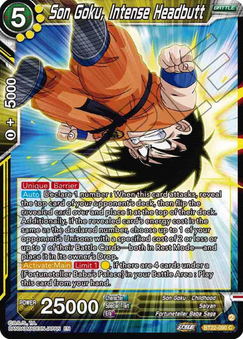 Son Goku, Intense Headbutt (BT22-090) [Critical Blow]