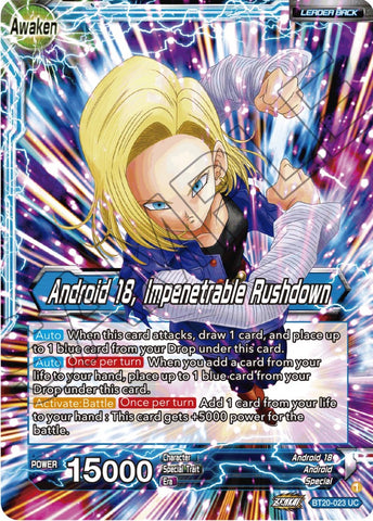 Android 18 // Android 18, Impenetrable Rushdown (BT20-023) [Power Absorbed]