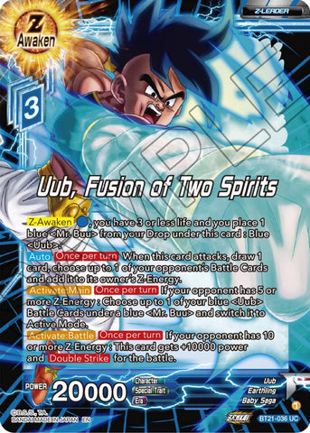 Uub, Fusion of Two Spirits (BT21-036) [Wild Resurgence]