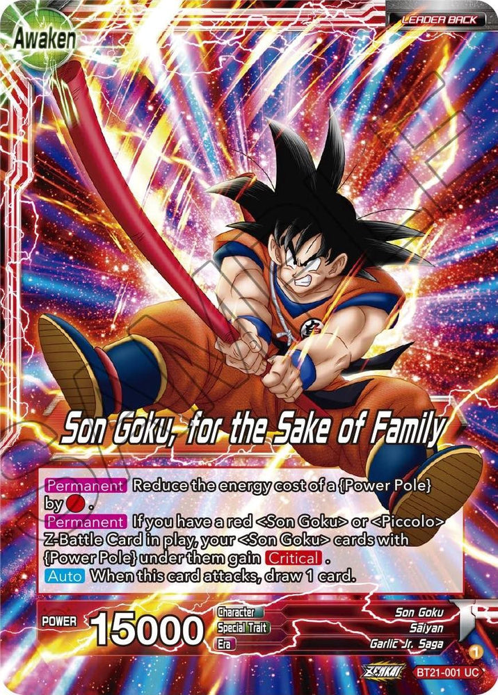 Son Goku // Son Goku, for the Sake of Family (BT21-001) [Wild Resurgence]