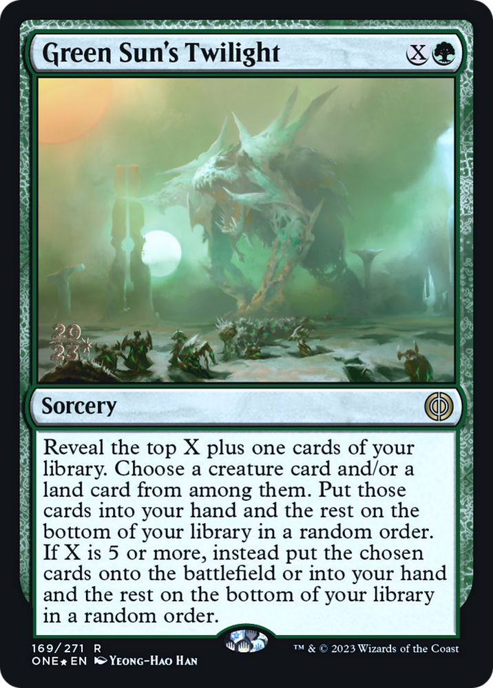 Green Sun's Twilight [Phyrexia: All Will Be One Prerelease Promos]