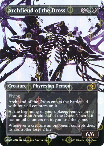 Archfiend of the Dross (Borderless Ichor Step-and-Compleat Foil) [Phyrexia: All Will Be One]